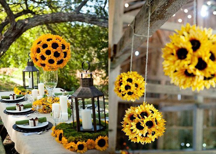 Những mẫu hoa tươi trang trí không gian lễ cưới khi đặt tiệc outside